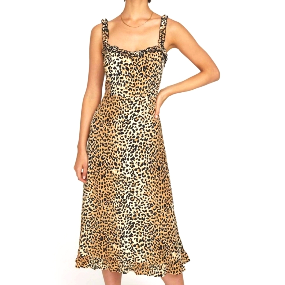 Faithfull The Brand Noemie Midi Dress Le Cinq Animal